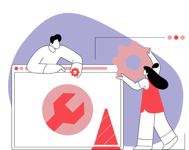 Website Maintenance Abstract Concept Vector Illustration.